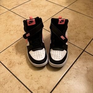 Nike Air Force 1 High Black White Pink Kids Sneakers Size 3Y